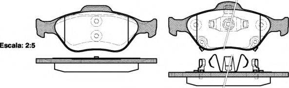 Комплект тормозных колодок, дисковый тормоз REMSA 0766.12