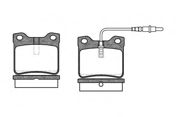 Комплект тормозных колодок, дисковый тормоз REMSA 0321.02