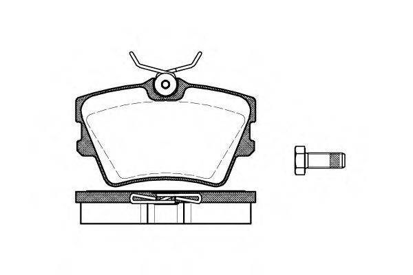 Комплект тормозных колодок, дисковый тормоз REMSA 0591.00