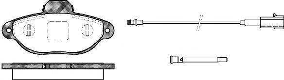 Комплект тормозных колодок, дисковый тормоз REMSA 0414.21