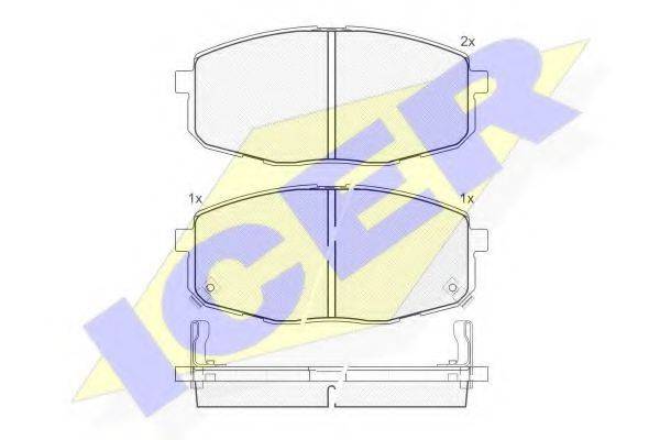 ICER 181540 Комплект гальмівних колодок, дискове гальмо