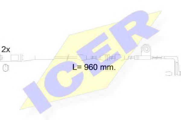 ICER 610553EC Сигнализатор, износ тормозных колодок