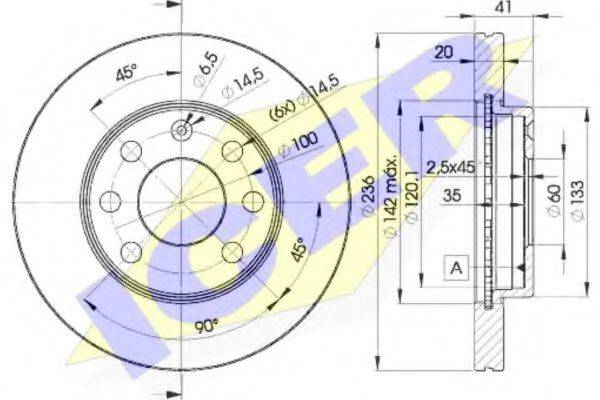 ICER 78BD14402 Тормозной диск