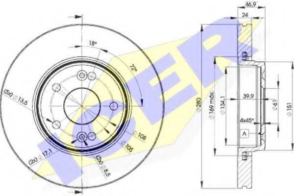 ICER 78BD22342 гальмівний диск