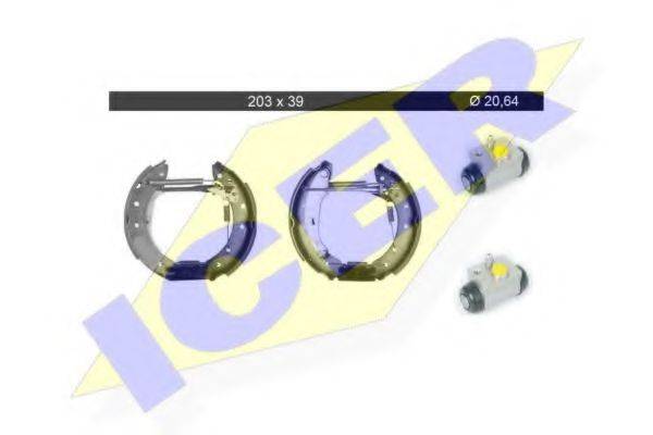 ICER 79KT0087C Комплект гальмівних колодок