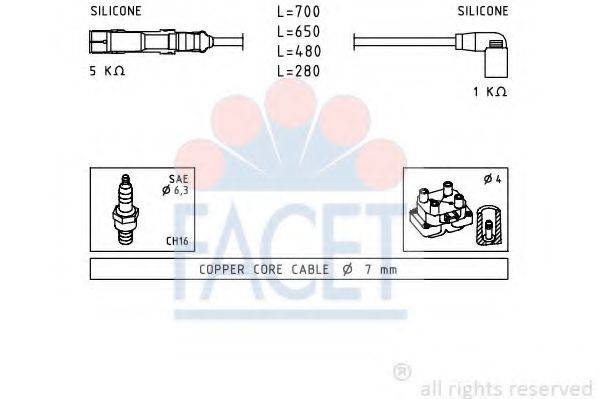 FACET 49479 Комплект дротів запалення