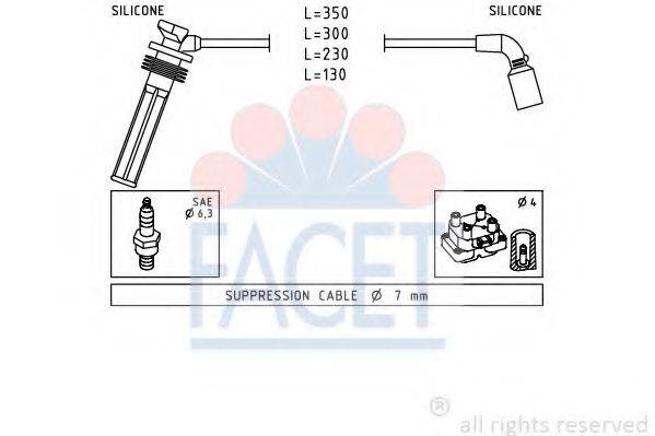 FACET 47249 Комплект дротів запалення