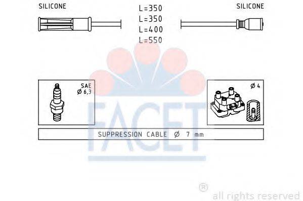 FACET 49443 Комплект дротів запалення