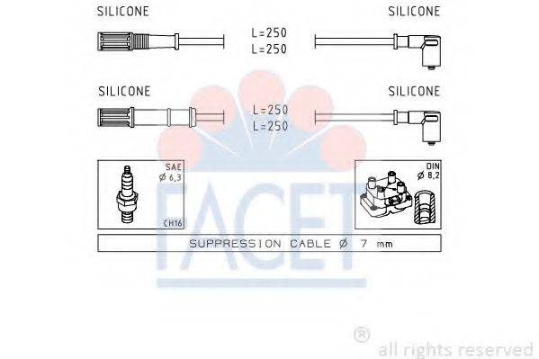 FACET 47170 Комплект дротів запалення