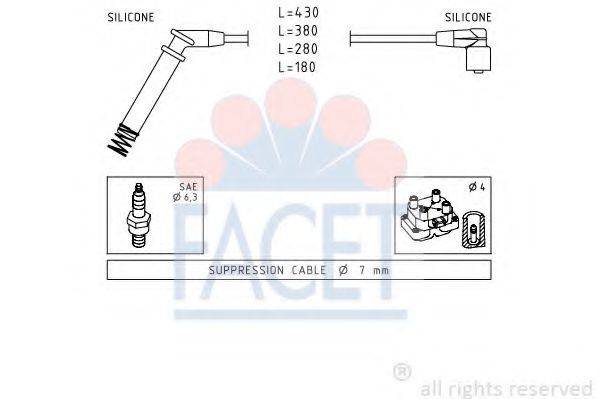 FACET 48634 Комплект дротів запалення