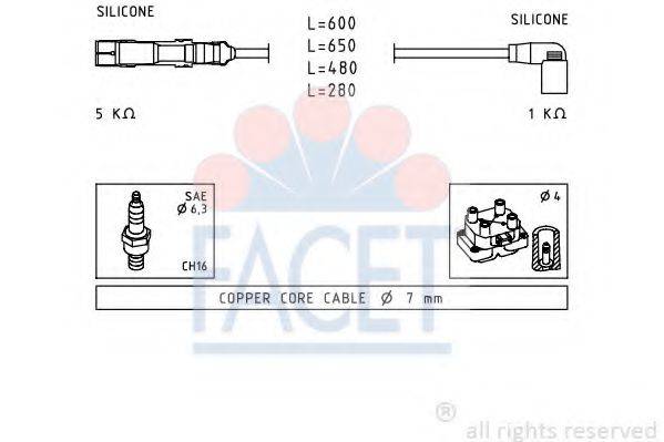 FACET 49484 Комплект дротів запалення