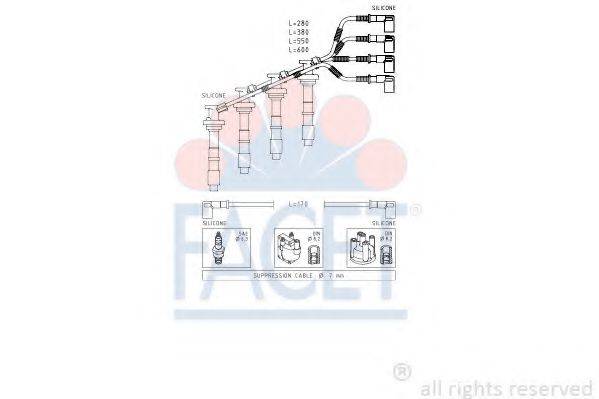 FACET 48671 Комплект дротів запалення