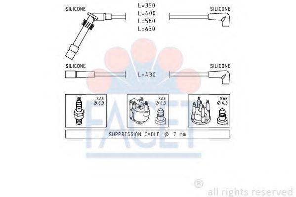 FACET 49528 Комплект дротів запалення