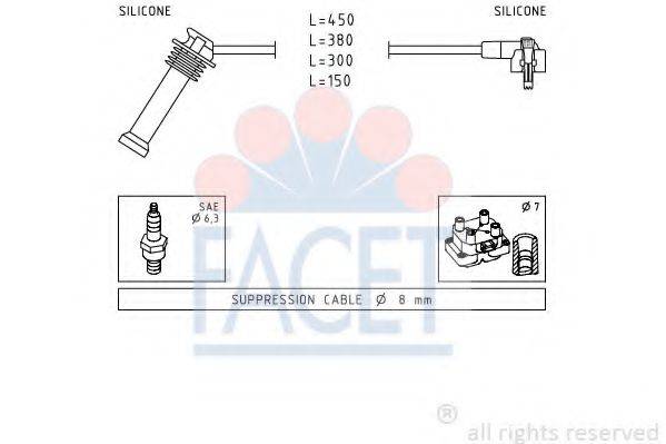 FACET 49630 Комплект дротів запалення