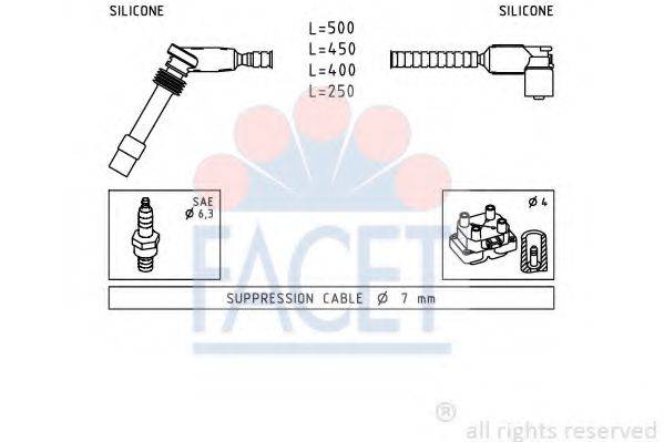 FACET 49904 Комплект дротів запалення