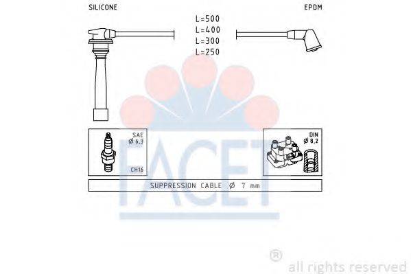 FACET 47111 Комплект дротів запалення