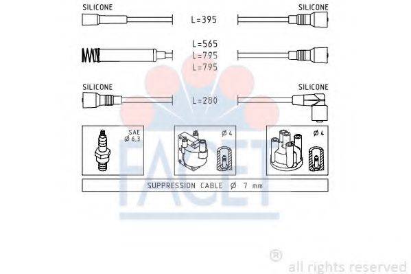 FACET 48528 Комплект дротів запалення