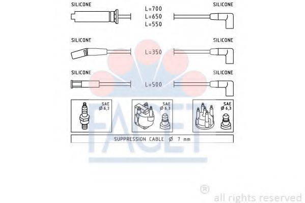 FACET 49942 Комплект дротів запалення
