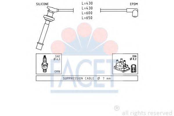 FACET 49411 Комплект дротів запалення