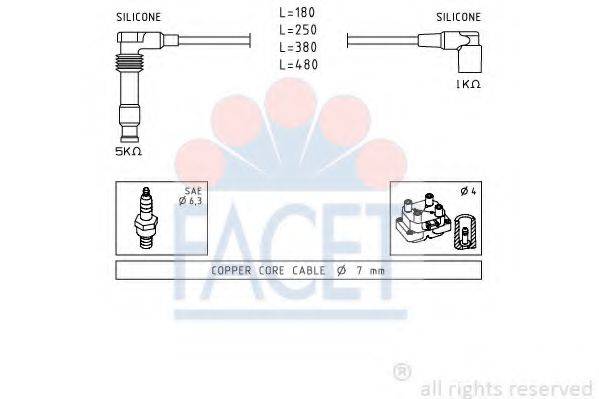 FACET 49677 Комплект дротів запалення