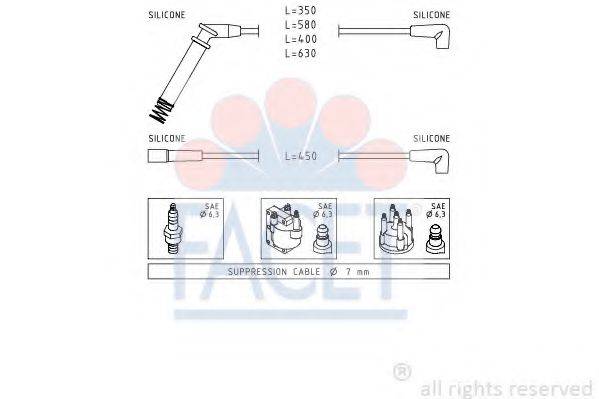 FACET 49563 Комплект дротів запалення