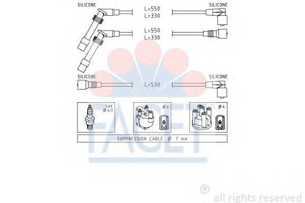 FACET 49532 Комплект дротів запалення