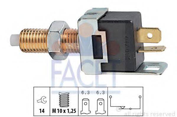 FACET 71017 Выключатель фонаря сигнала торможения; Выключатель, привод сцепления (Tempomat)
