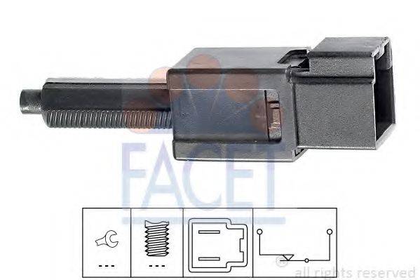 FACET 71165 Выключатель фонаря сигнала торможения; Выключатель, привод сцепления (Tempomat)