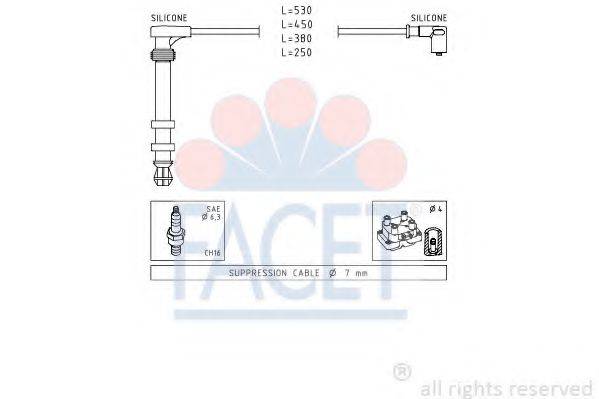 FACET 49503 Комплект дротів запалення