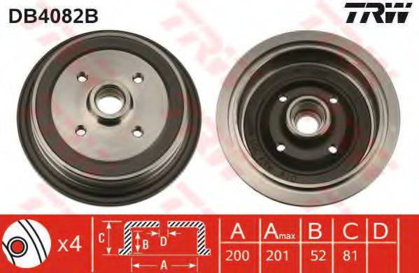 TRW DB4082B Тормозной барабан