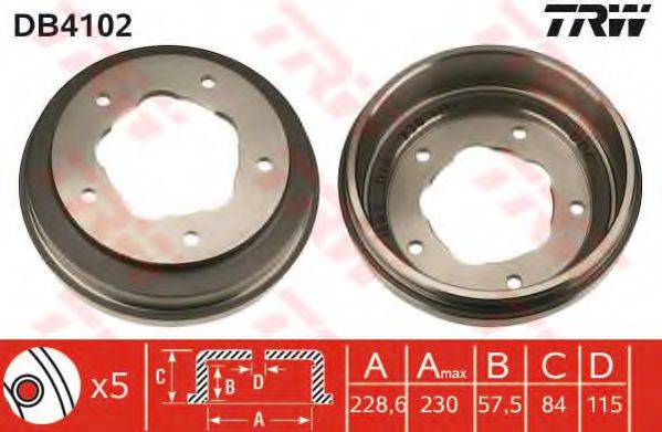 TRW DB4102 Гальмівний барабан