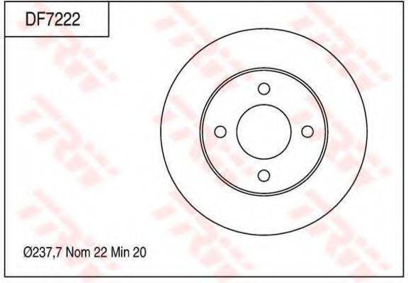 гальмівний диск TRW DF7222
