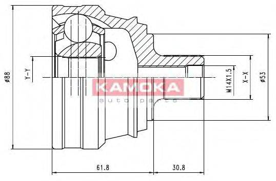 KAMOKA 6276 Шарнирный комплект, приводной вал