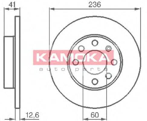 KAMOKA 103232 Тормозной диск