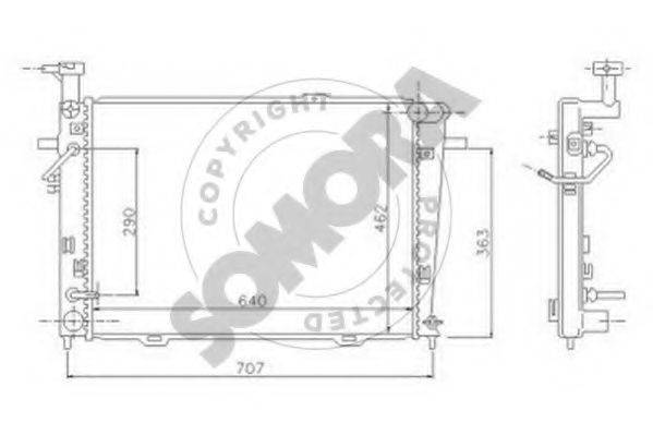 SOMORA 136540 Радіатор, охолодження двигуна