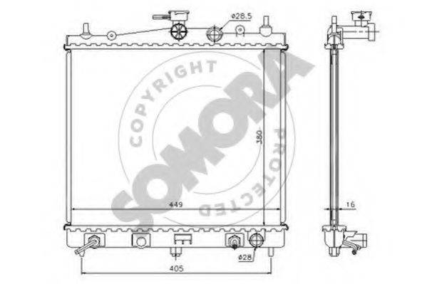 Радіатор, охолодження двигуна SOMORA 191040A
