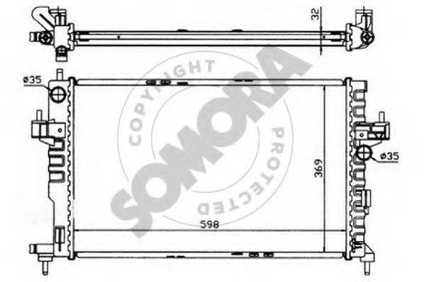SOMORA 212542 Радіатор, охолодження двигуна