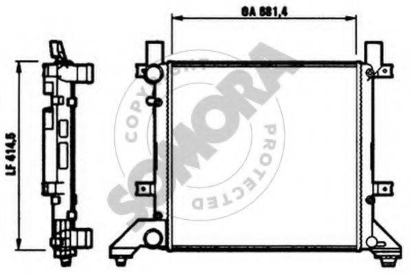 SOMORA 354640 Радіатор, охолодження двигуна