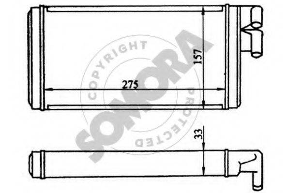 Теплообмінник, опалення салону SOMORA 020650