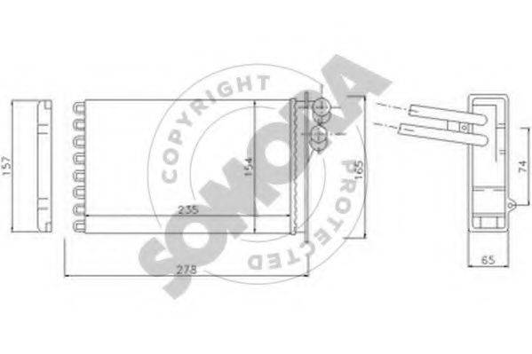 SOMORA 021350 Теплообмінник, опалення салону