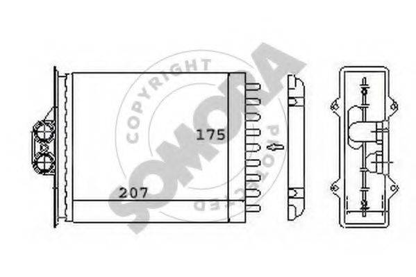 Теплообмінник, опалення салону SOMORA 210450A