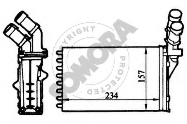 SOMORA 220550 Теплообмінник, опалення салону