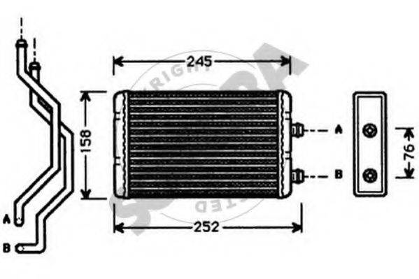 Теплообмінник, опалення салону SOMORA 081350