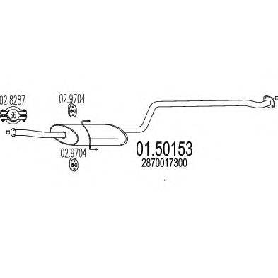 MTS 0150153 Середній глушник вихлопних газів
