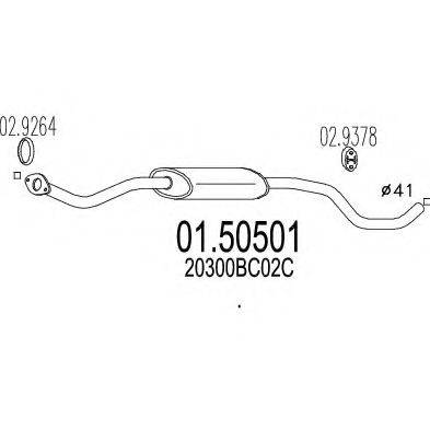 Середній глушник вихлопних газів MTS 01.50501