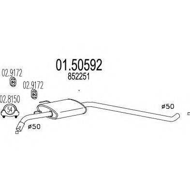 MTS 0150592 Середній глушник вихлопних газів