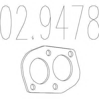 MTS 029478 Прокладка, труба вихлопного газу