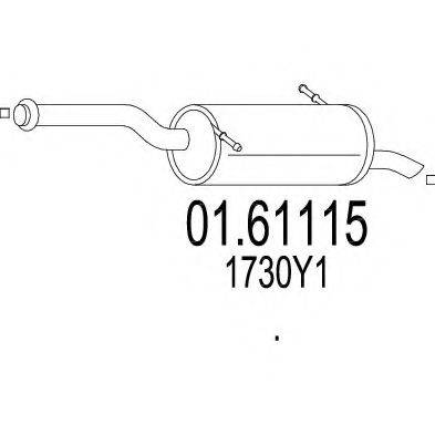 Глушник вихлопних газів кінцевий MTS 01.61115
