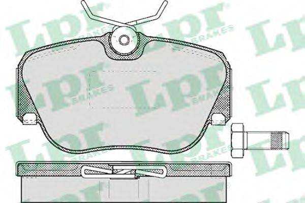 LPR 05P302 Комплект тормозных колодок, дисковый тормоз