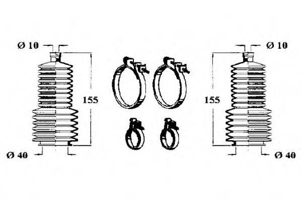 OCAP 0903014 Комплект пильника, рульове управління